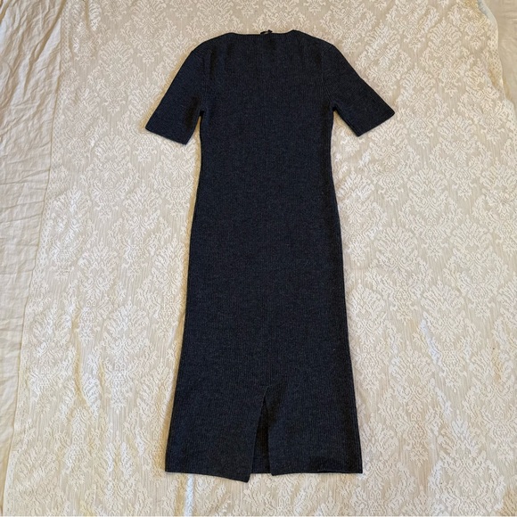 Theory Uliana noble ribbed bodycon midi sweater dress - Picture 6 of 7